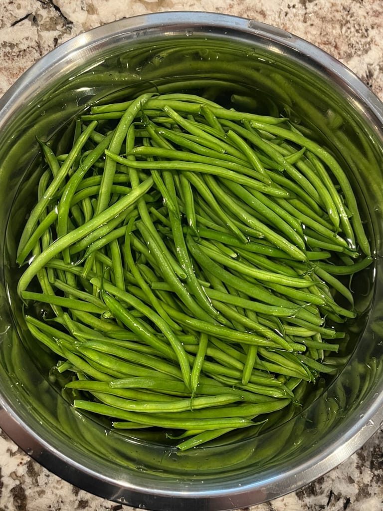 blanched beans